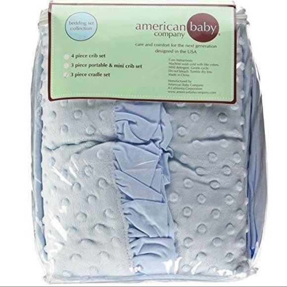 American Baby Company Other - Blue AMERICAN BABY COMPANY 3-Piece Cradle Set
